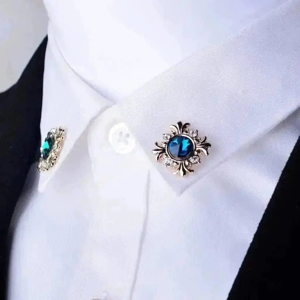 BROOCHITON Brooches Geometric Crystal Collar Pin