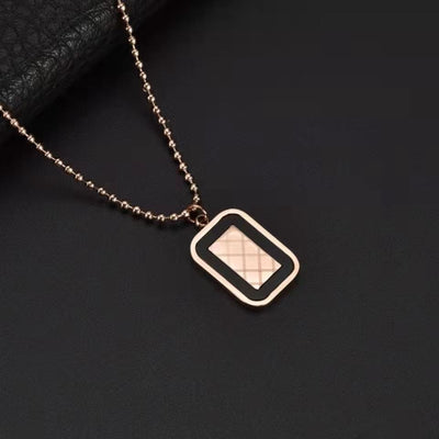 Mother-of-Pearl Square Plaque Pendant close up view