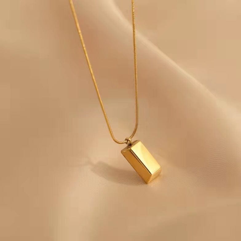 BROOCHITON jewelery Gold Bar Pendant