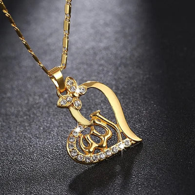 BROOCHITON Necklaces Irish Gold Allah Necklace