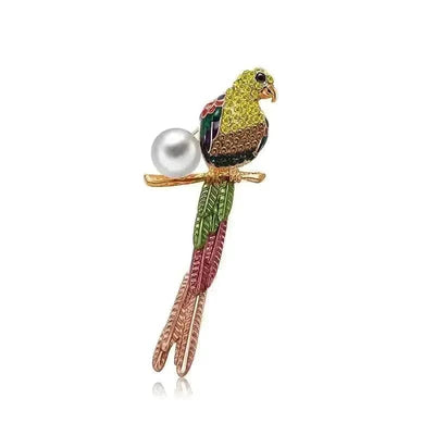 BROOCHITON Brooches Vintage natural and simple bird brooch on a white background