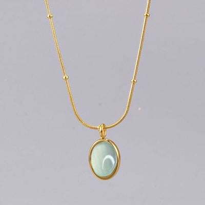 BROOCHITON jewelery Niche Light Luxury Oval Necklace - Elegance Redefined ✨