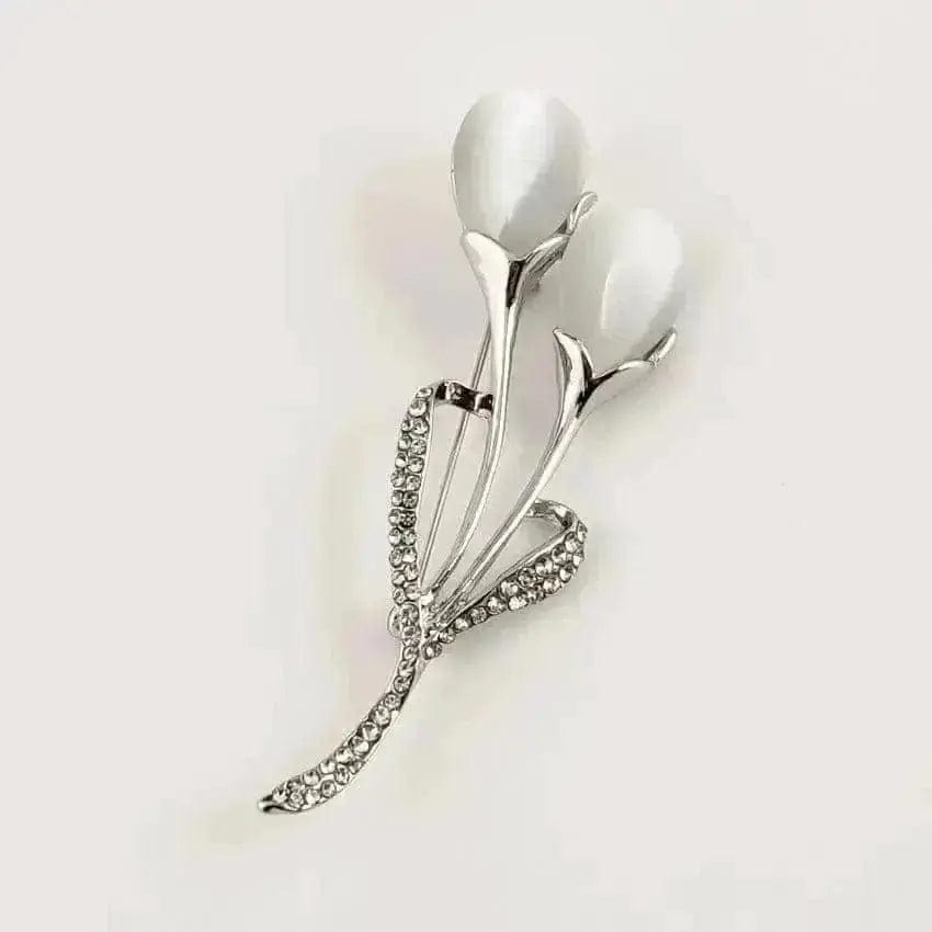 🌟 Opal Stone Tulip Brooch Pin - Elegance in Bloom 🌟