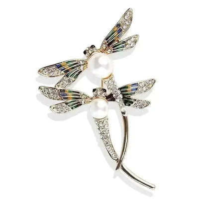 BROOCHITON Brooches Photo Color Painted Dragonfly Brooch