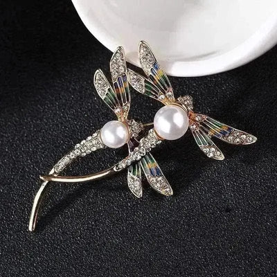 BROOCHITON Brooches Photo Color Painted Dragonfly Brooch