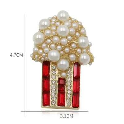 BROOCHITON Brooches Small house Pearl English letter brooch Pin