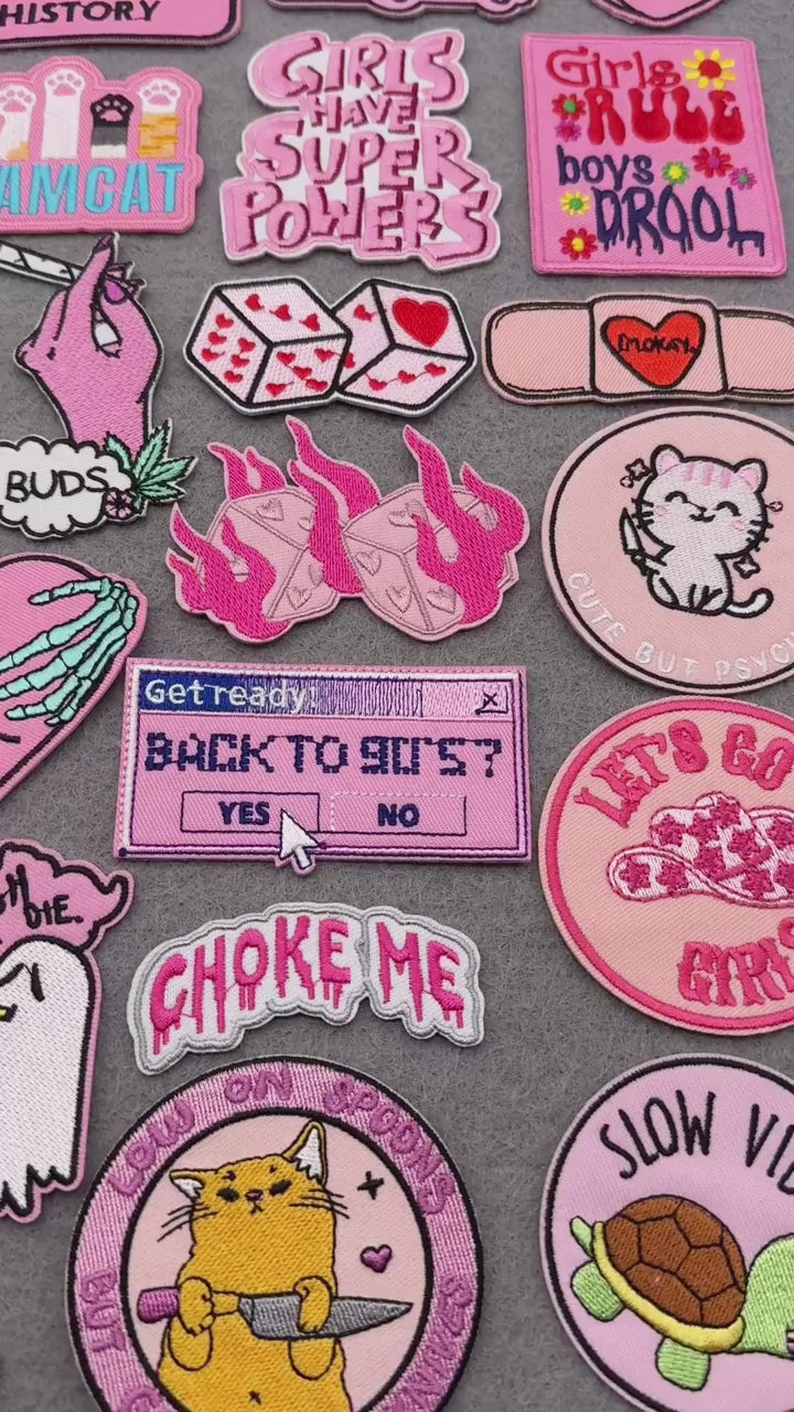 video showing the pink patches