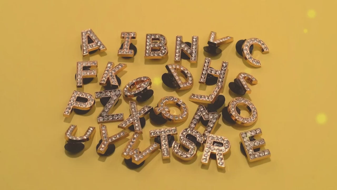 rhinestone letters shoe charms video