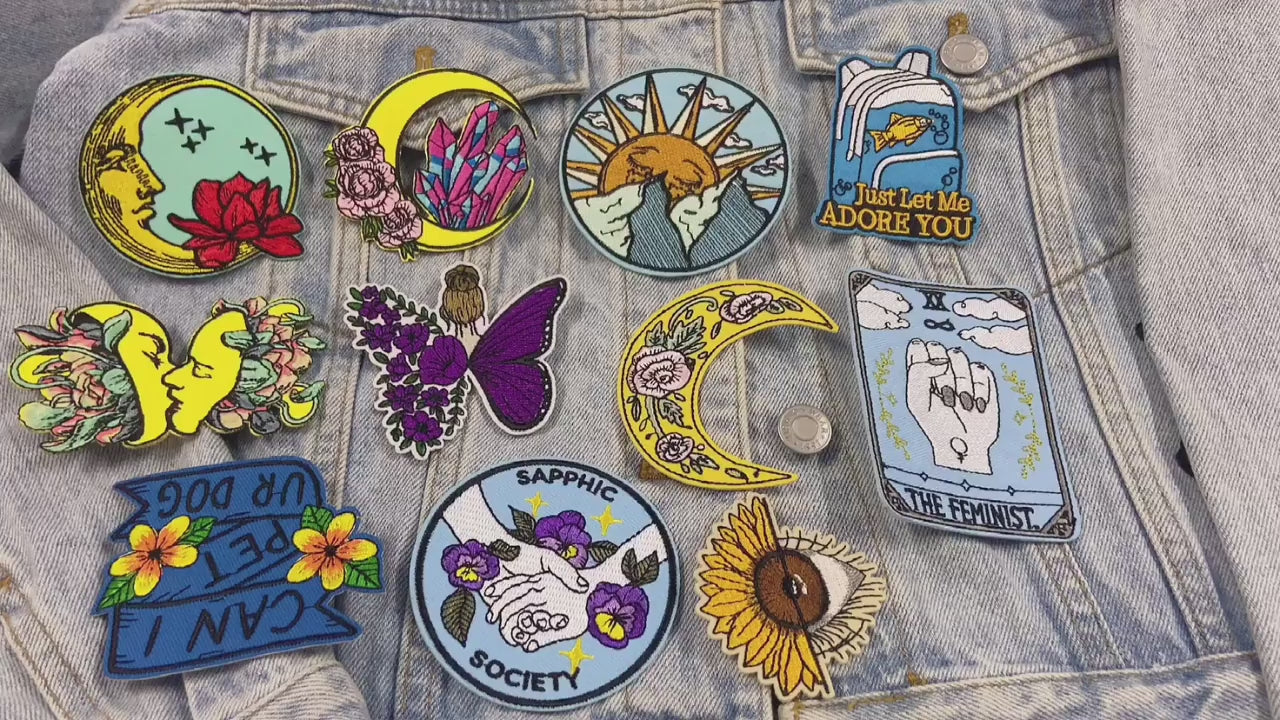 video of a Collection of colorful sun and moon-themed stickers on a white background