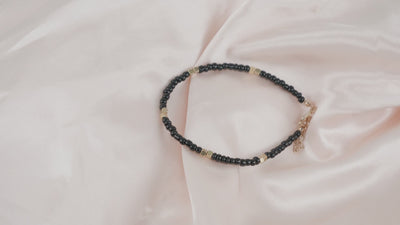 🌞 Golden Rice Bead Anklet — Adjustable (Multiple Colors)