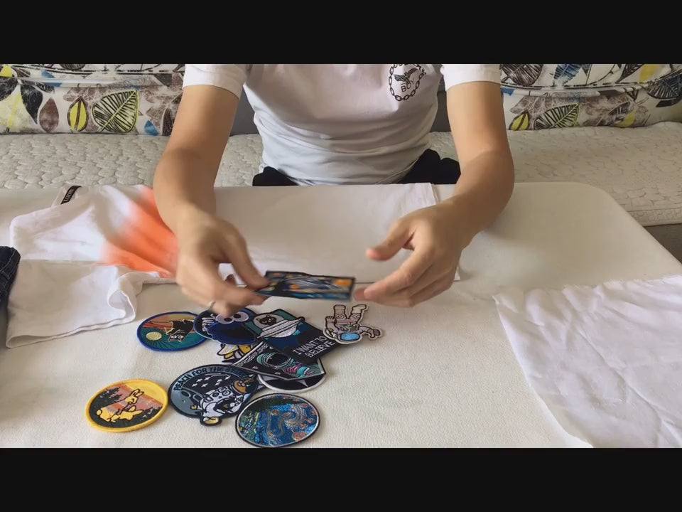 video of Colorful embroidered patches and their application