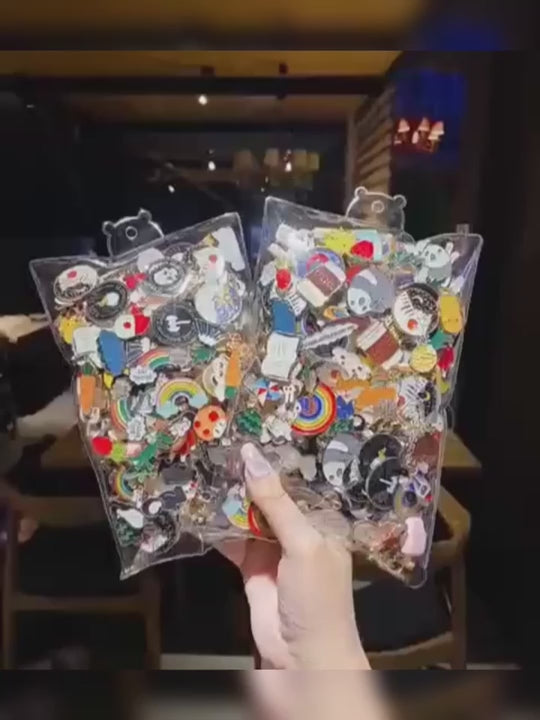 video showing the enamel pins