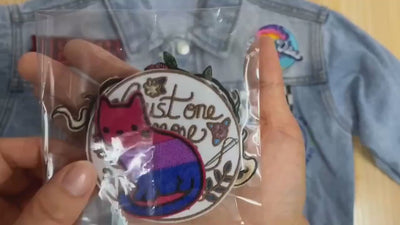 video of a Collection of patches with various designs 