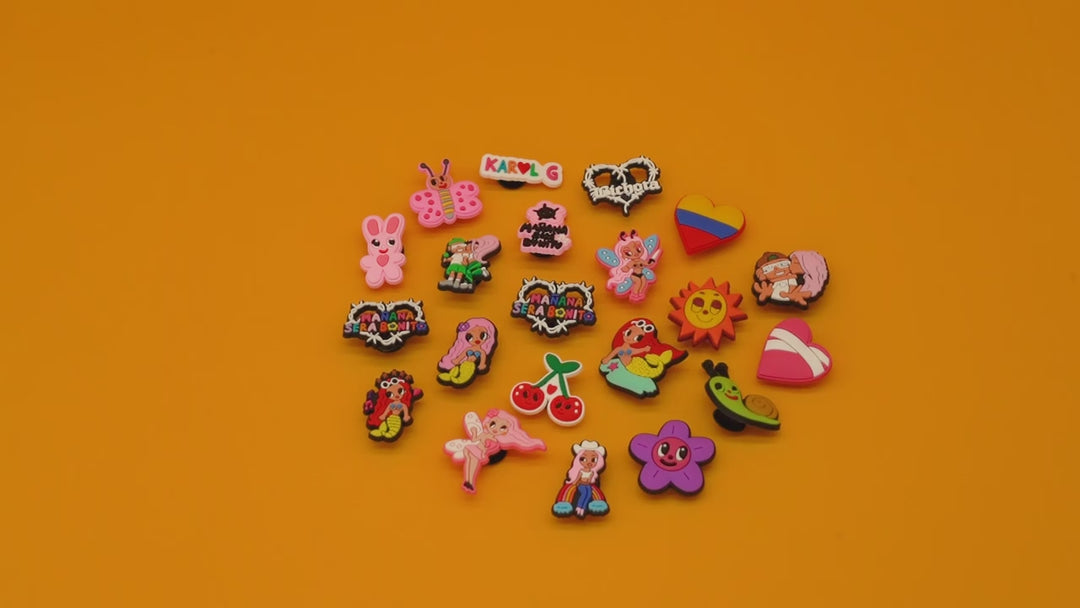 video of cartoon shoe charms