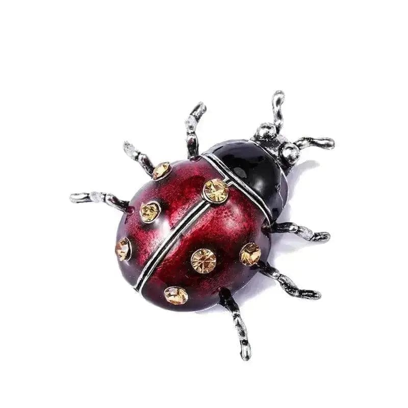 🌟 Retro Temperament Glaze Ladybug Brooch - Whimsical Elegance 🌟
