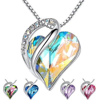 BROOCHITON  Necklaces Heart Shaped Geometric Necklace