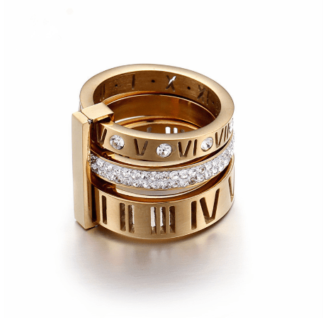 Roman Wild Letter Ring Elegance 💍