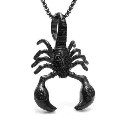 BROOCHITON Necklaces Black Scorpion Pendant Necklace