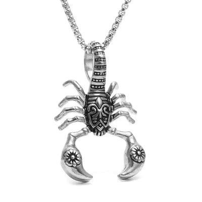 BROOCHITON Necklaces Silver Scorpion Pendant Necklace