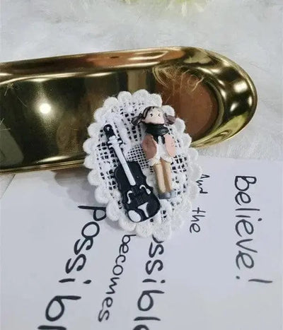 Shop Crystal Pearl Lace Badge Brooch - Elegant Accessory for Any Occasion