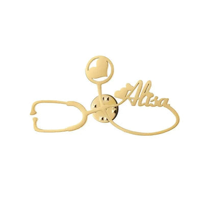 Shop Custom Name Stethoscope Brooch Pin