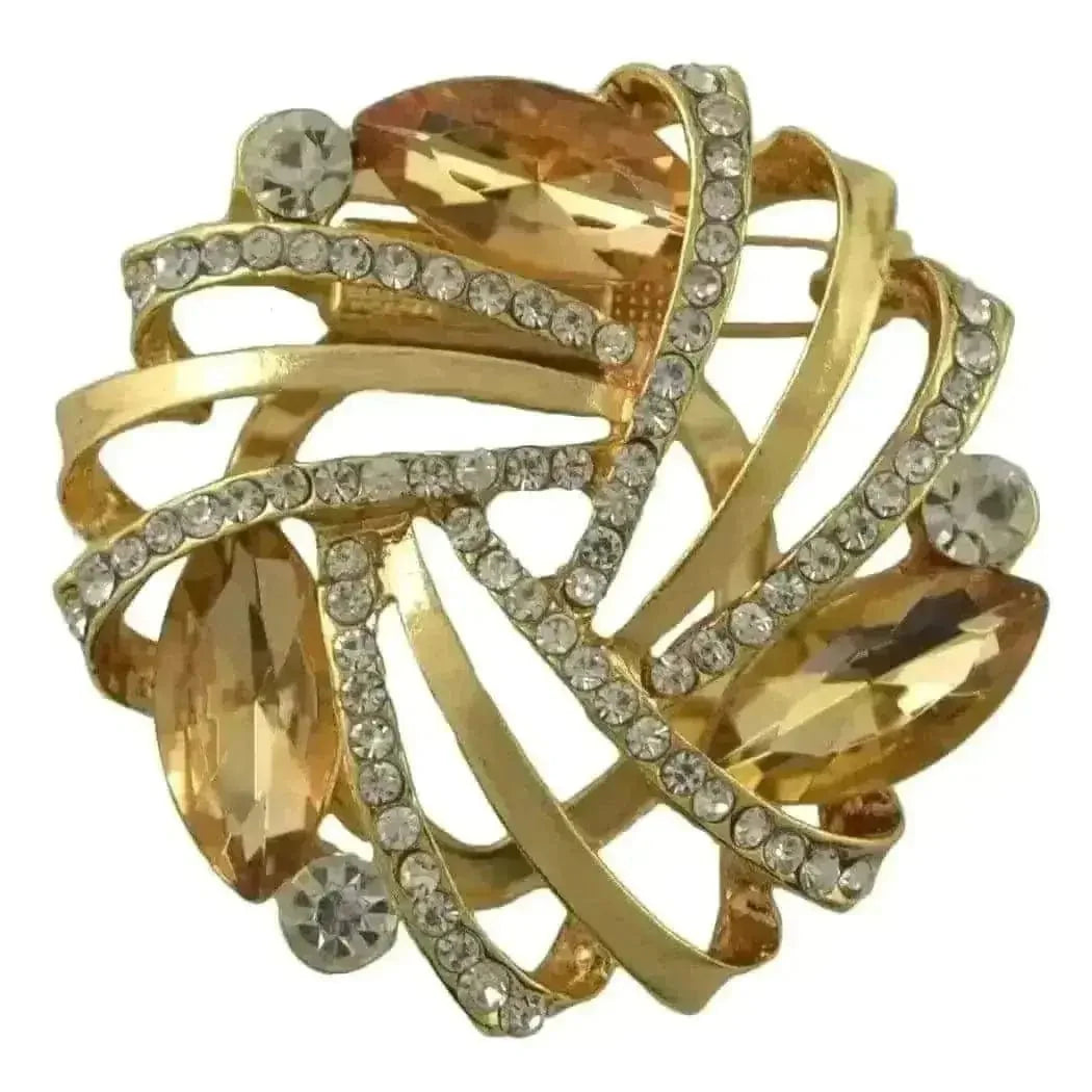Shop: Exquisite Brooch with Diamond Inlay Design