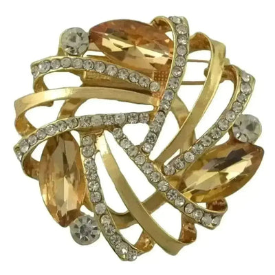 Shop: Exquisite Brooch with Diamond Inlay Design