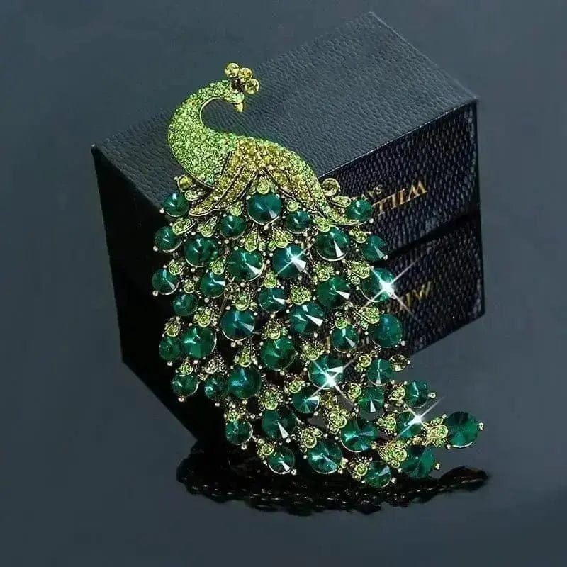 Shop Exquisite Large Rhinestone Peacock Brooches for a Touch of Glamour