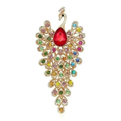 Shop Exquisite Rhinestone Peacock Brooch for a Touch of Glamour