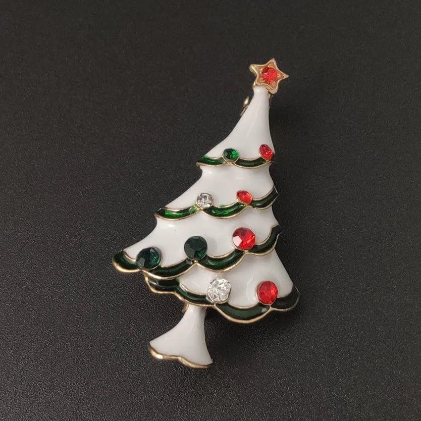 BROOCHITON Brooches 4Christmas tree Shop Festive Christmas Tree Brooch Pins for the Holiday Season on a black background