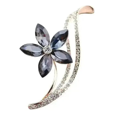 Shop Five-Leaf Flower Crystal Brooch - A Stunning Accessory for Any Occasion