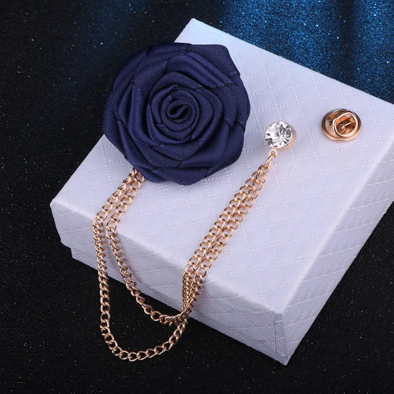 BROOCHITON Brooches Shop Men's Tassel Rose Brooch for Suits