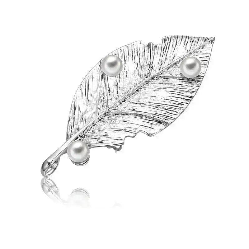 🌟 Simple Natural Alloy Inlaid Pearl Brooch - Nature's Elegance in Fashion 🌟