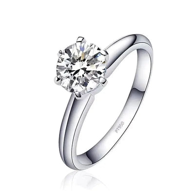 Moissanite Silver Engagement Ring: Ethical Brilliance 🌟