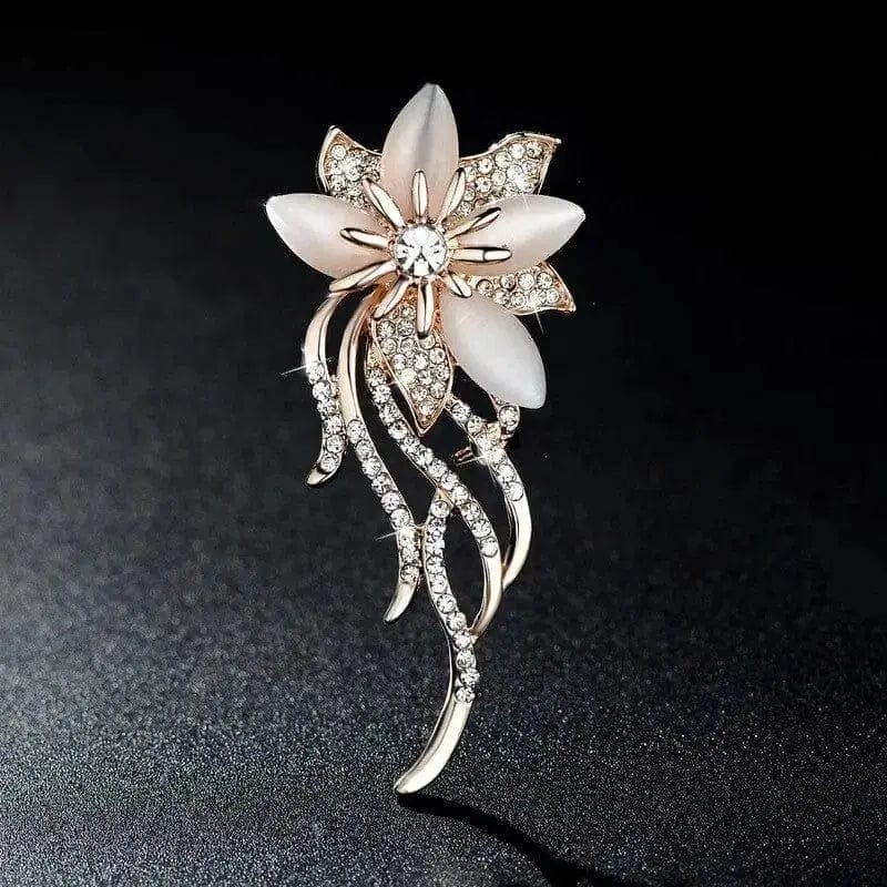 BROOCHITON Brooches E Temperament Crystal All-match Brooch