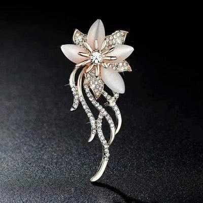 BROOCHITON Brooches E Temperament Crystal All-match Brooch