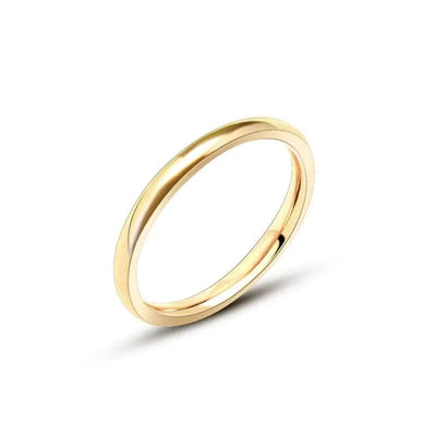 BROOCHITON jewelry Gold / 4size Titanium minimal ring for women