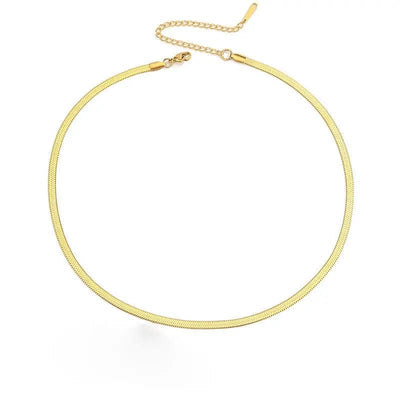 🌟 Titanium Steel Flat Snake Bone Chain: Unisex Modern Necklace 🌟