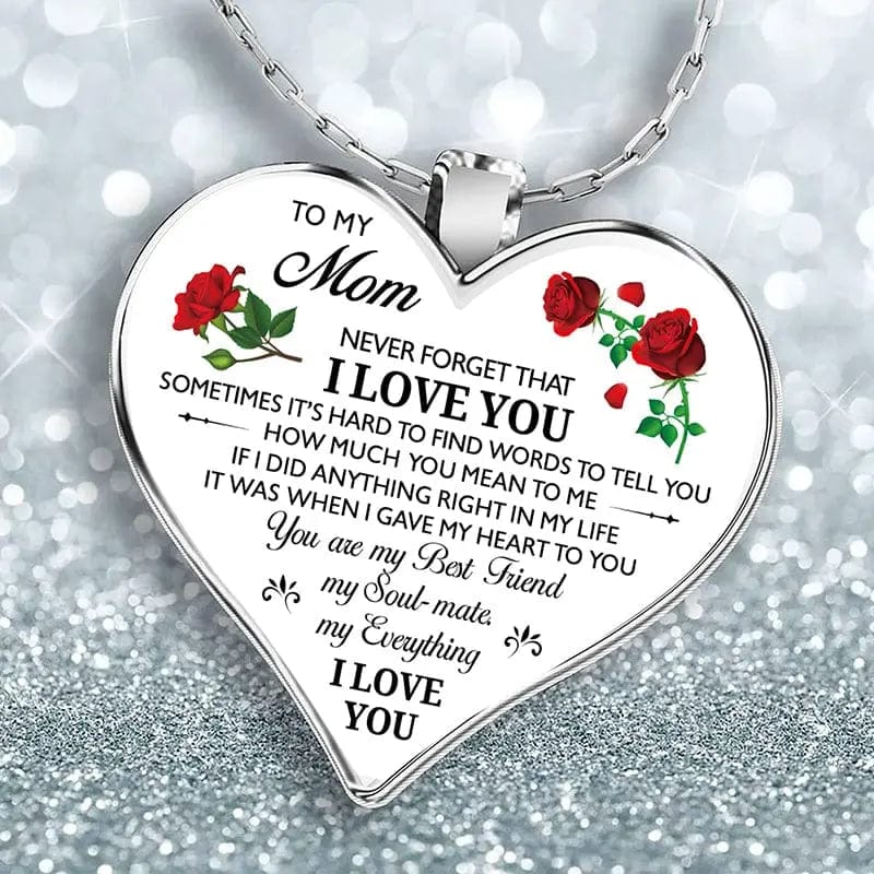 BROOCHITON jewelry 1 love heart flower epoxy necklace