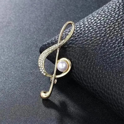 BROOCHITON Brooches 2style Treble Clef Note Brooch