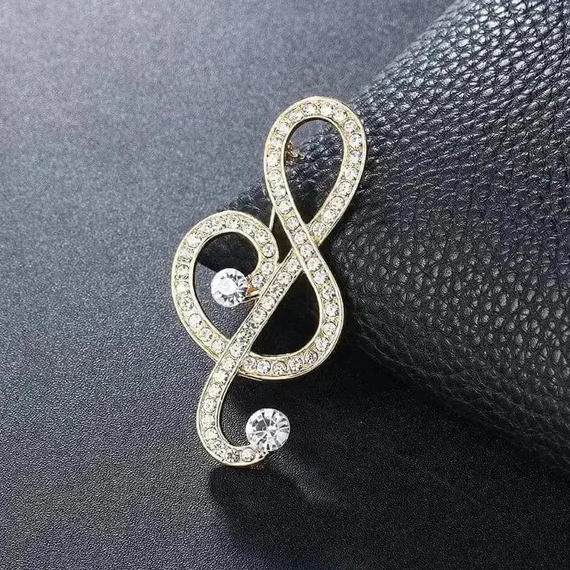 BROOCHITON Brooches Treble Clef Note Brooch