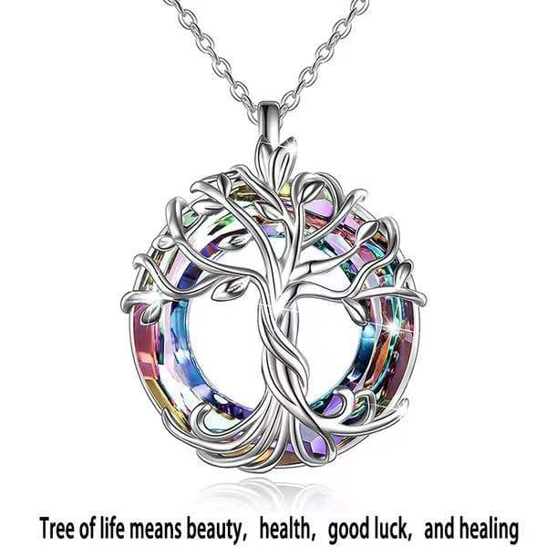 BROOCHITON  Necklaces Silver Tree of Life 🌳 Tree Of Life Necklace Jewelry in Rose Gold - Connect with Nature 🌳