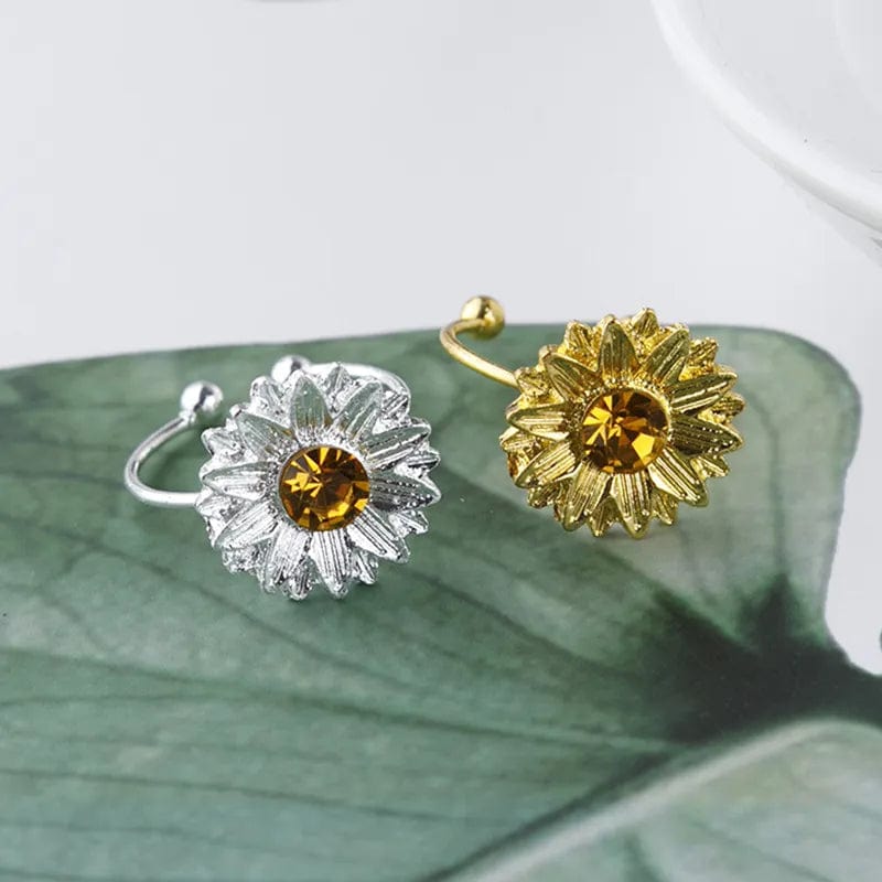 BROOCHITON Ring Unleash Your Feminine Elegance with Our Daisy Sunflower Zircon Ring 🌻