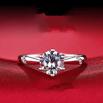 BROOCHITON Rings Six claw diamond ring