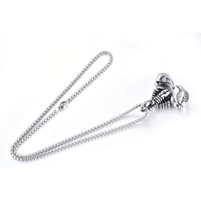 BROOCHITON Necklaces Silver 🦂 Vintage Old Fashioned Big Scorpion Pendant 🦂
