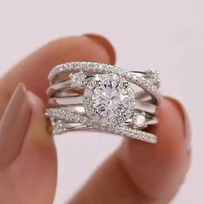 Women's Fashion Multi-loop Winding Inset Zircon Ring: A Symphony of Sparkle 🌟