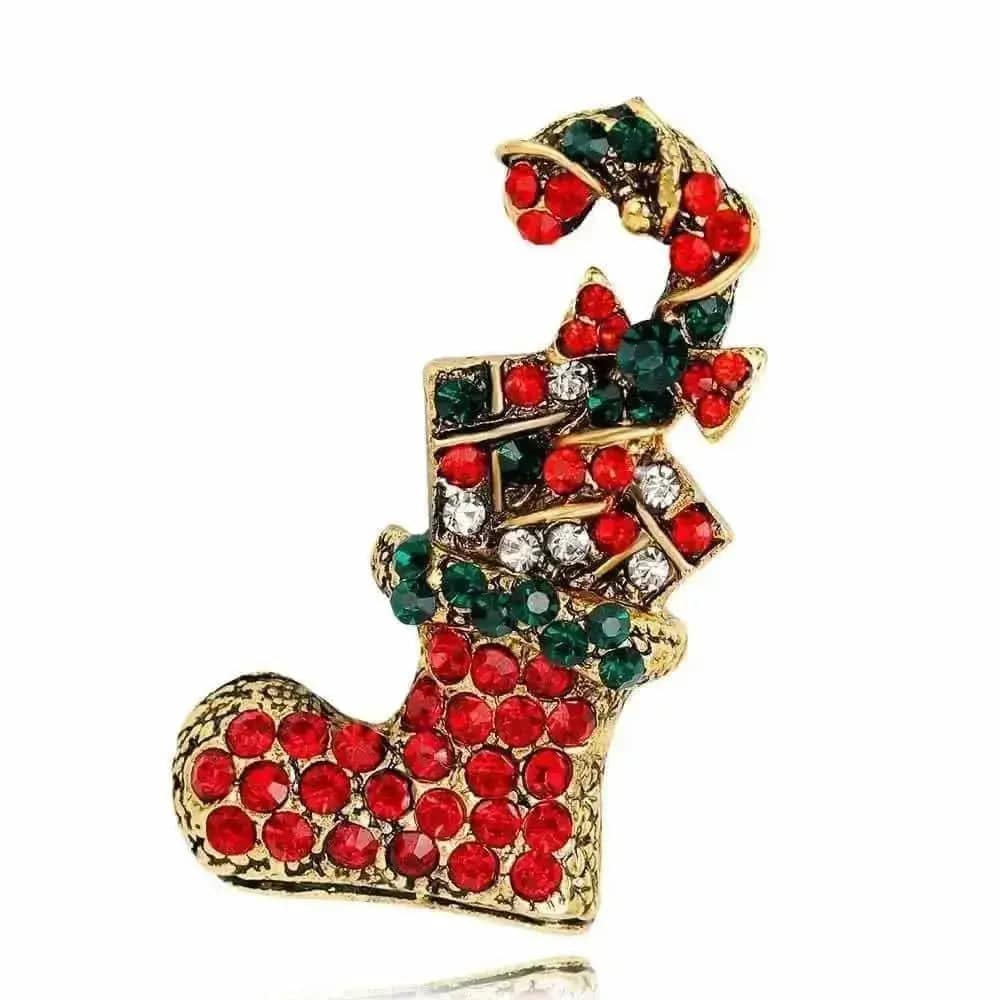 BROOCHITON brooches 17Style Christmas Brooches With Leaf Garland
