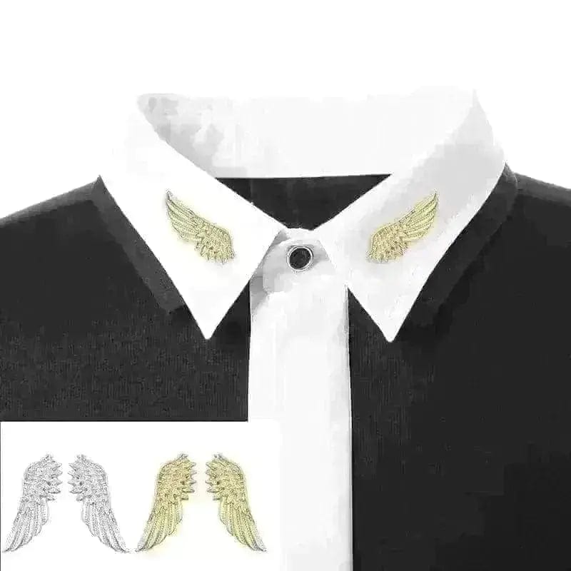 BROOCHITON Brooches gold  angel Wings on the Collar 