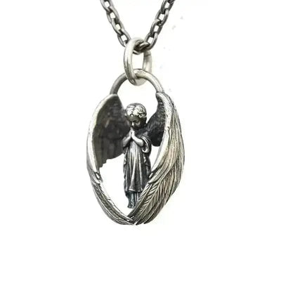 BROOCHITON Necklaces X268 Angel  Angel Wings Pendant Necklace