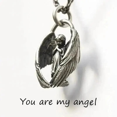 BROOCHITON Necklaces X268 Angel  Angel Wings Pendant Necklace